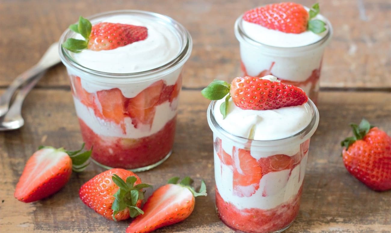 Verrines de tiramisu aux fraises