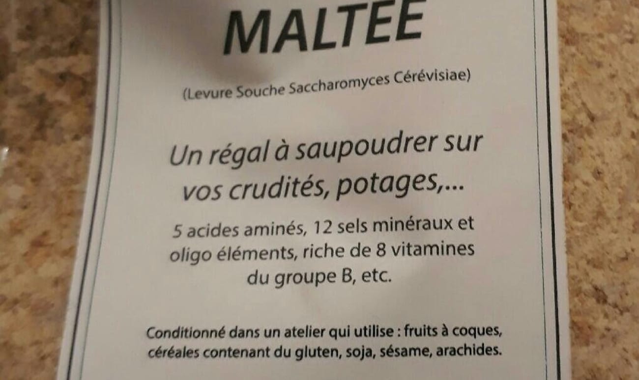 Sachet de levure maltée en flocons