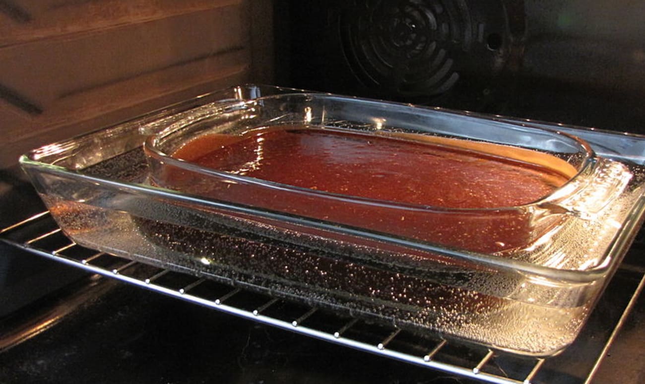 Fondant au chocolat dans un bain-marie