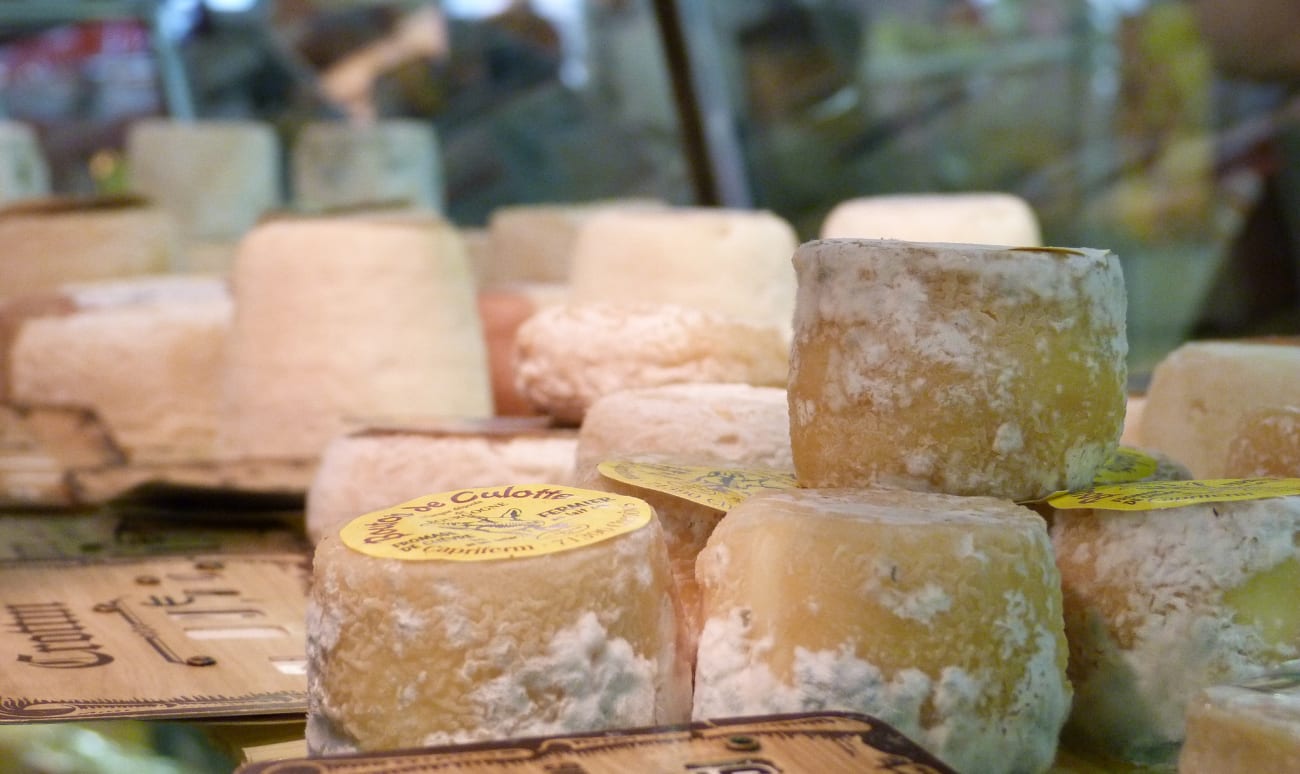 Fromage de chèvre sur le marché