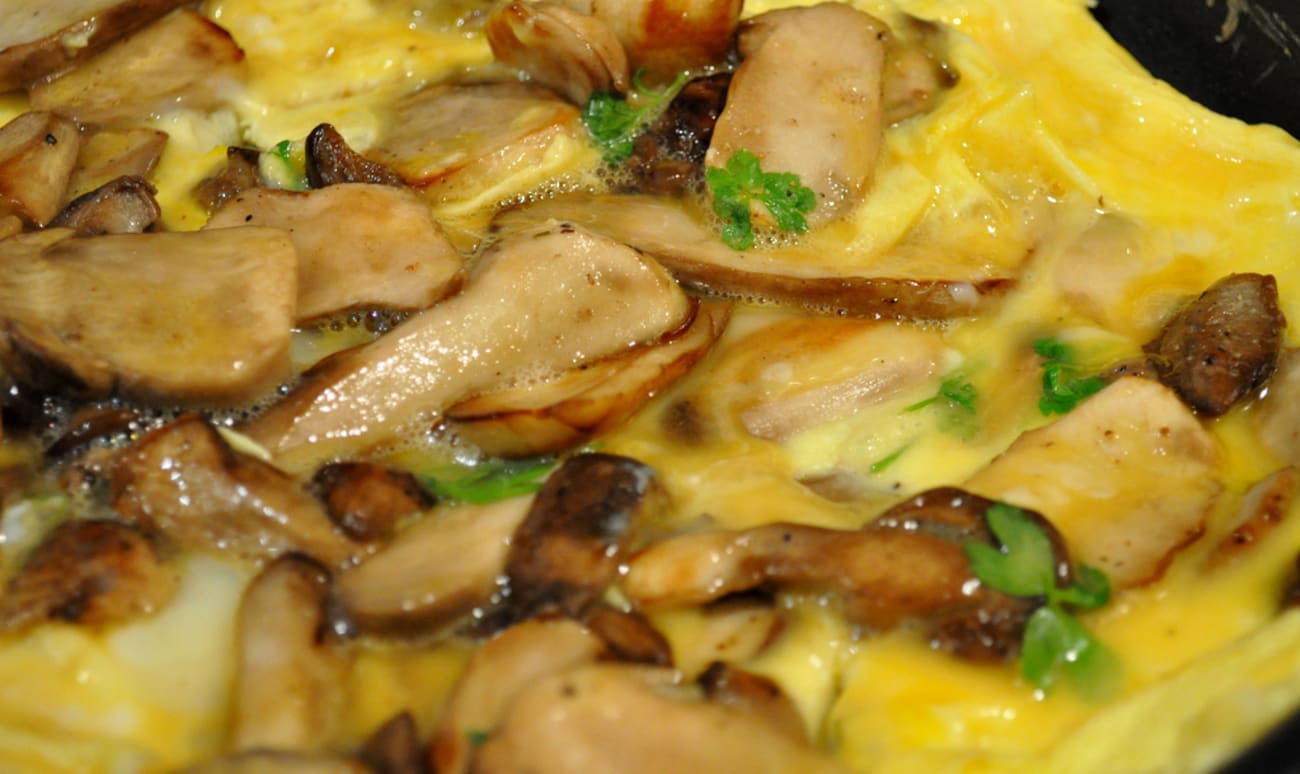 Omelette aux cèpes