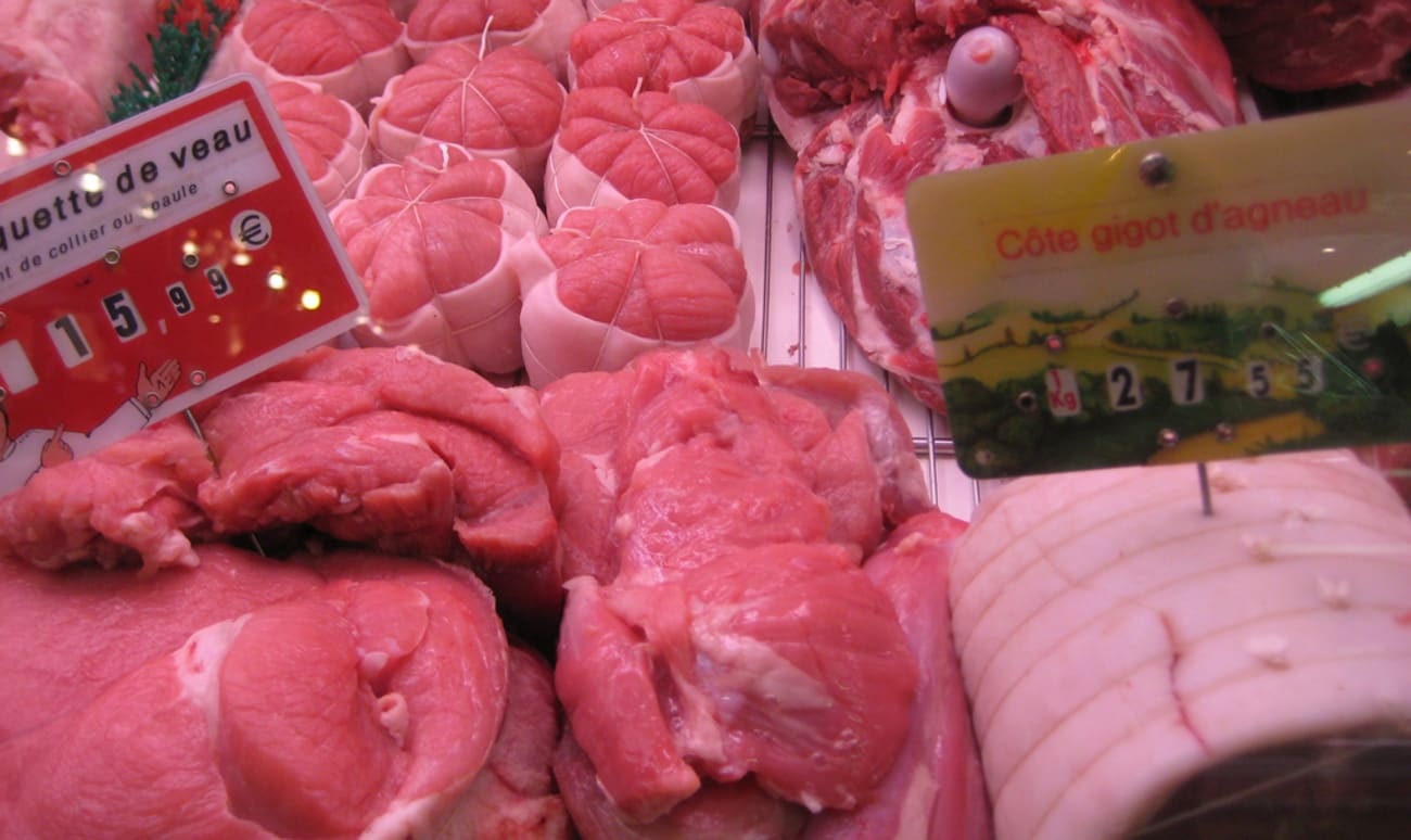 Viande sur le marché