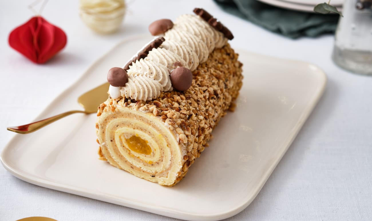 Bûche de noël crème à la vanille