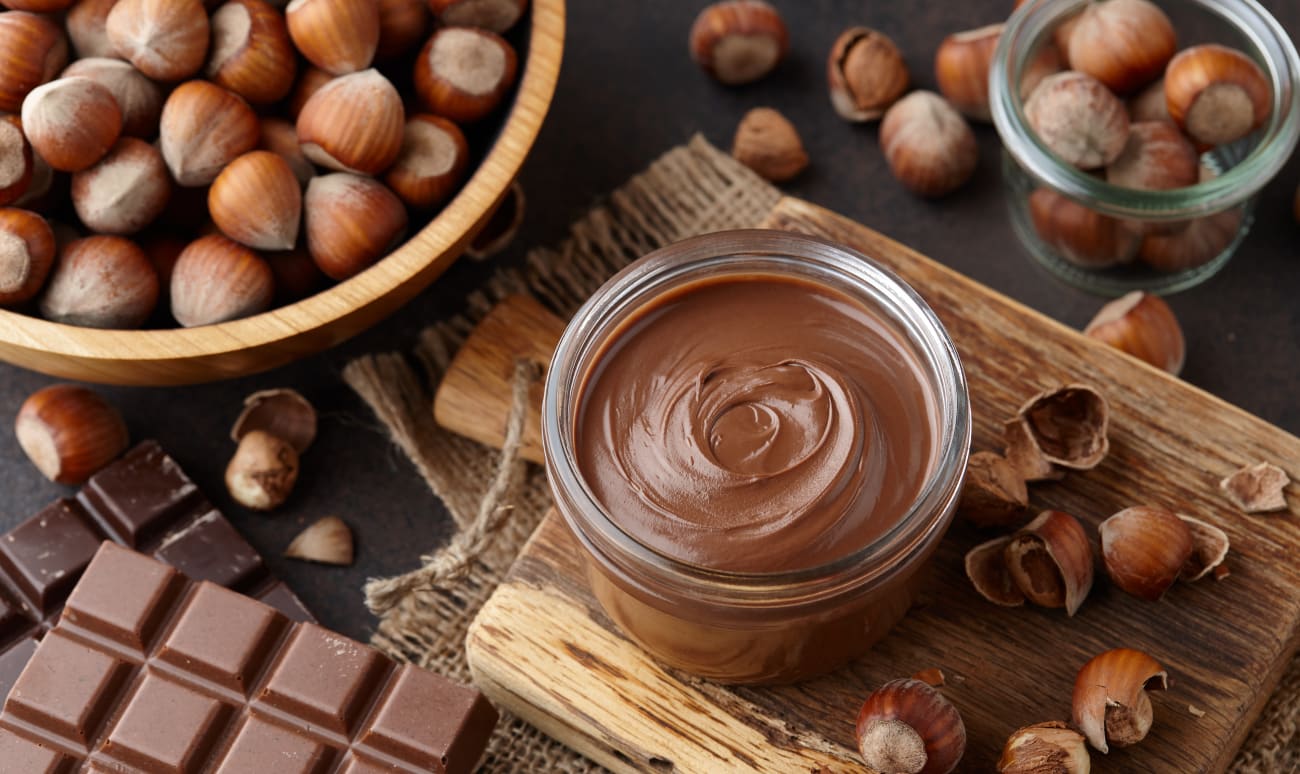 Pot de pâte à tartiner chocolat noisette