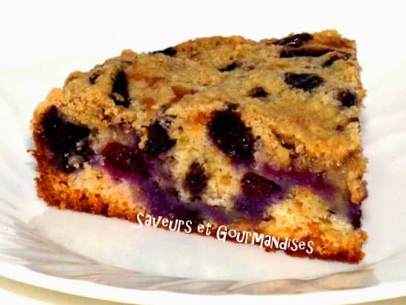 Gâteau aux bleuets ou myrtilles.
