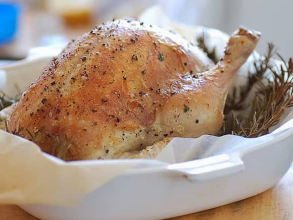 Poulet farci aux matzots