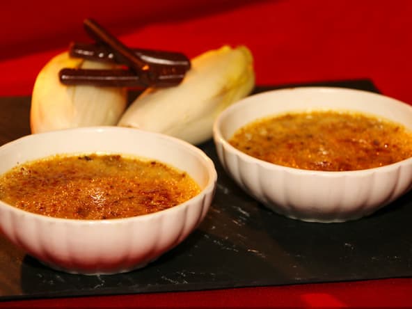 Crème brûlée d’endives au caramel