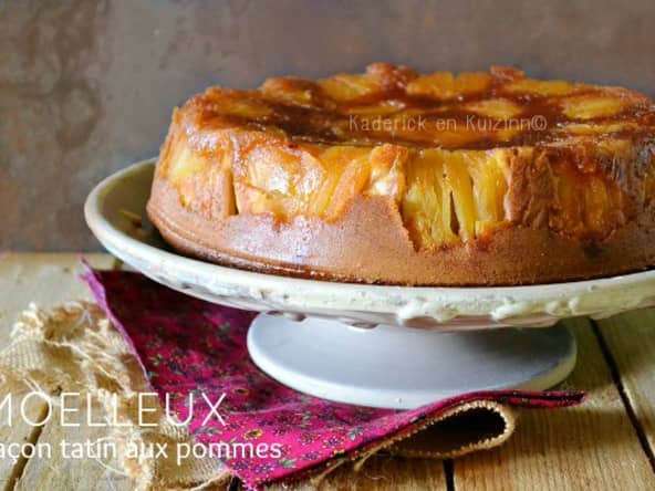 Gateau moelleux aux pommes façon tarte tatin