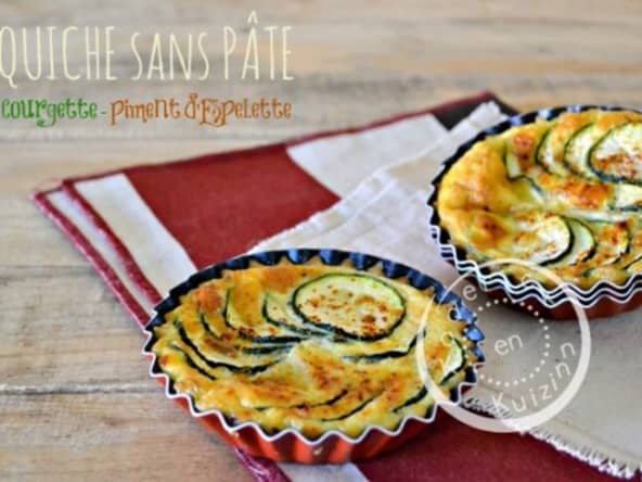 Quiche sans pâte aux courgettes et piment d'Espelette