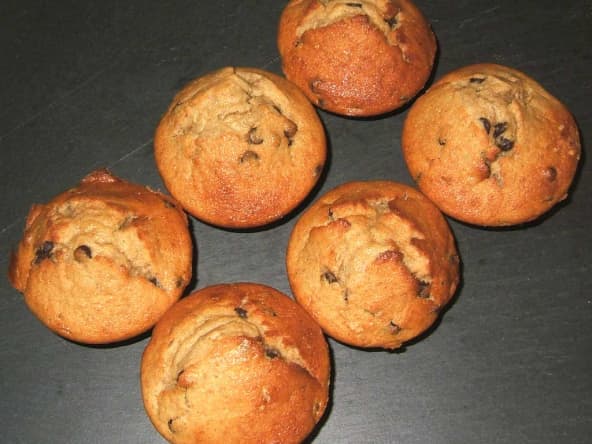 Gâteaux aux bananes et pépites de chocolat