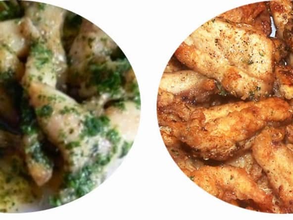 Cuisses de grenouilles en persillade, fines herbes