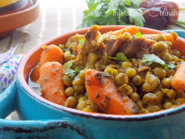 agneau aux petits pois et carotte