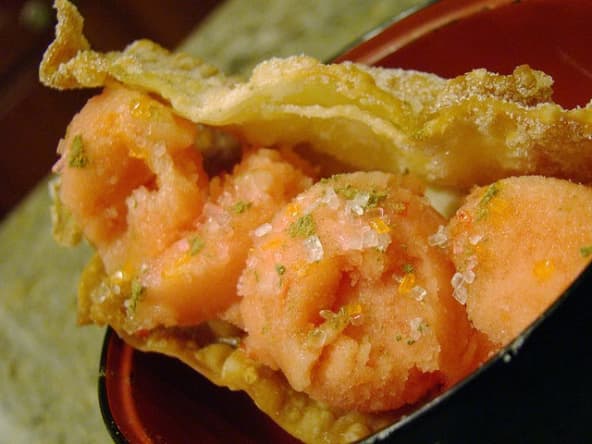 Sorbet pêche et melon aux épices
