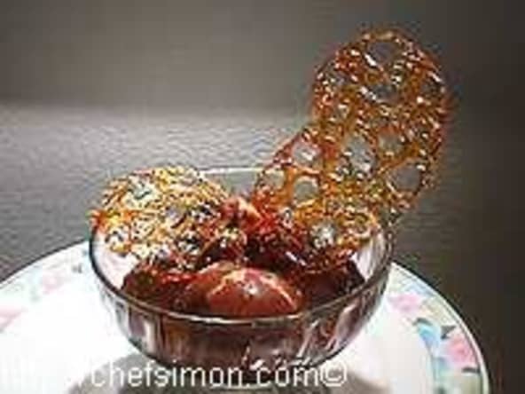 Tuiles au caramel de glucose