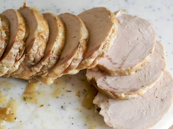 Rôti de porc cuit sous-vide à basse température