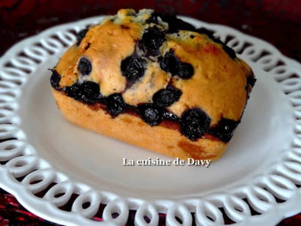 Cake aux myrtilles et chocolat blanc