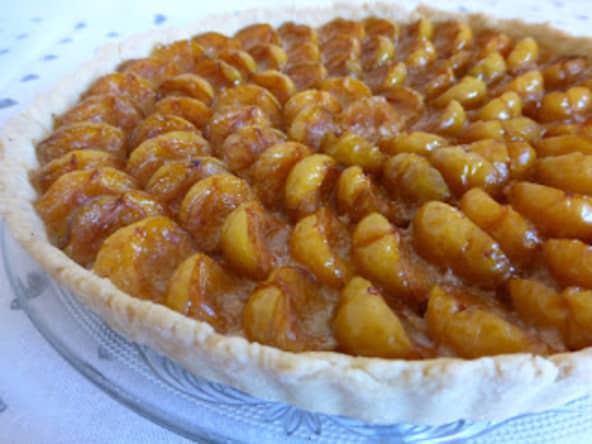 Tarte aux amandes et prunes Reine Claude