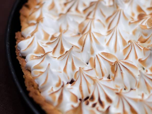 Tarte framboise meringuée