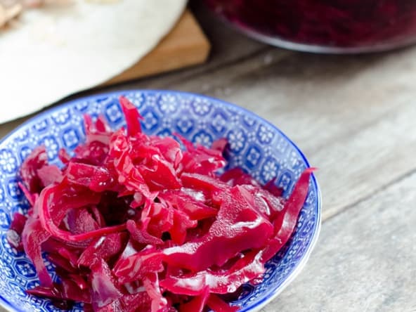 Chou rouge fermenté à la pomme