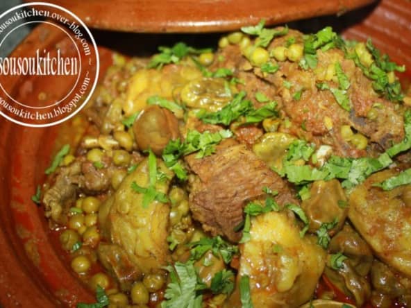 Tajine d'agneau aux artichauts