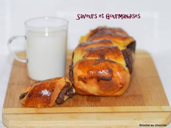 Brioche roulée au chocolat.