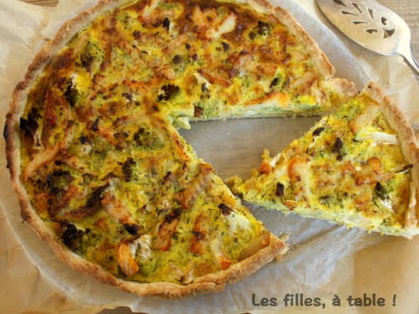 Tarte au haddock et au chou romanesco