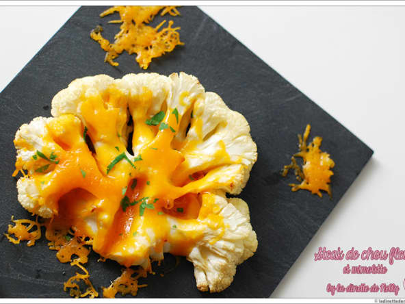 Steak de chou-fleur à la mimolette