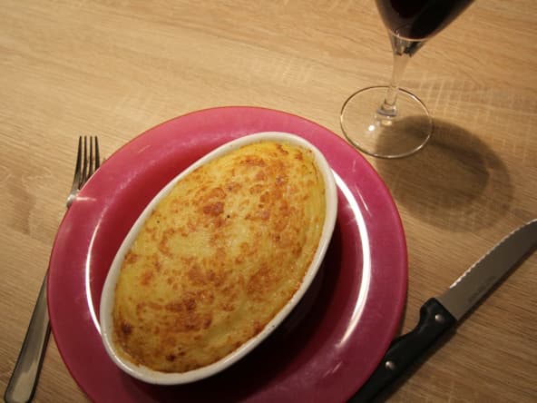 Parmentier de poulet et chou-fleur