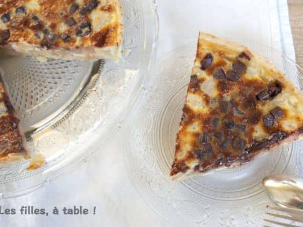 Tarte aux poires et au chocolat