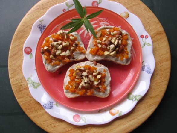 Tartines à la courge muscade