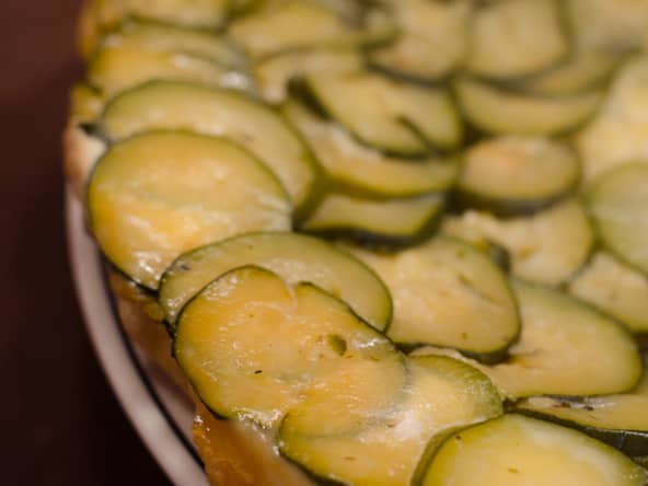 Tatin de courgettes au thym et au miel
