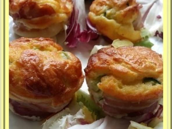 Cakes Courgette Comté et poitrine fumée