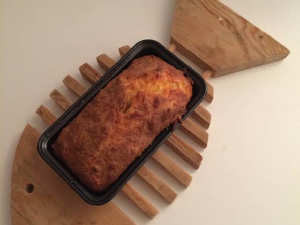 Cake chèvre et truite fumée
