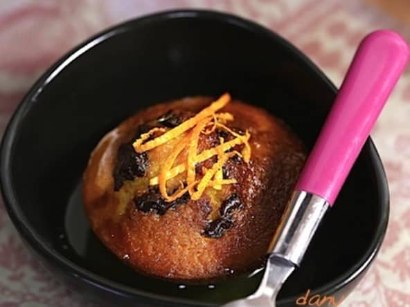 Fondant orange chocolat au sirop d'orange