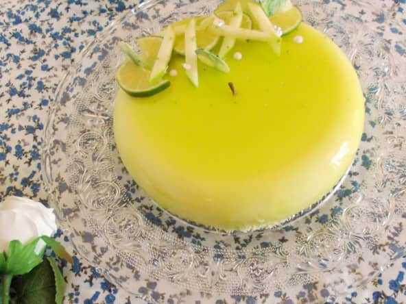 Entremet pomme verte citron vert coco