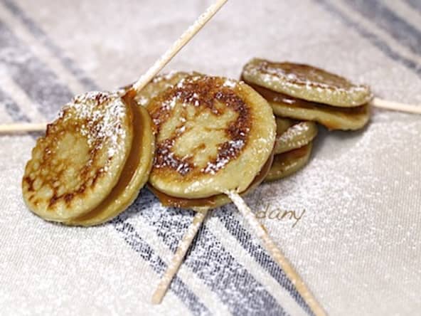 Crêpes sucettes au thé et au caramel