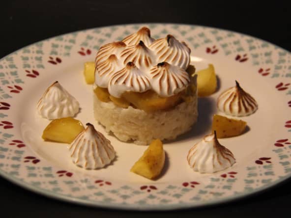 Riz aux pommes meringuées