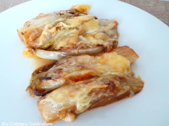 Endives braisées au Maroilles