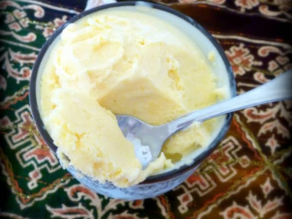 Glace au gingembre confit