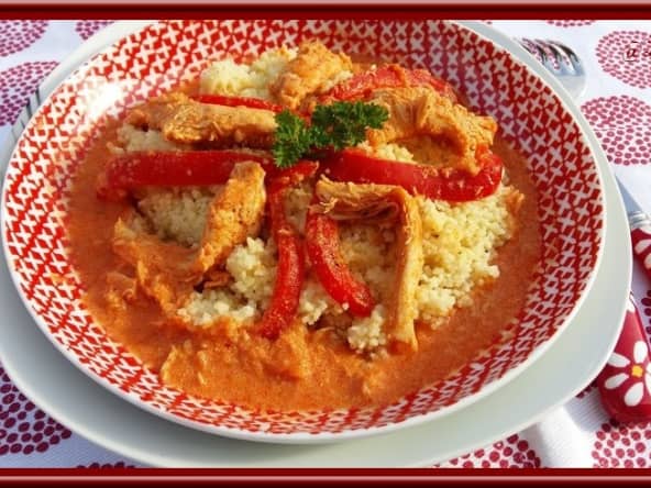 Sauté de dinde aux poivrons etpaprika