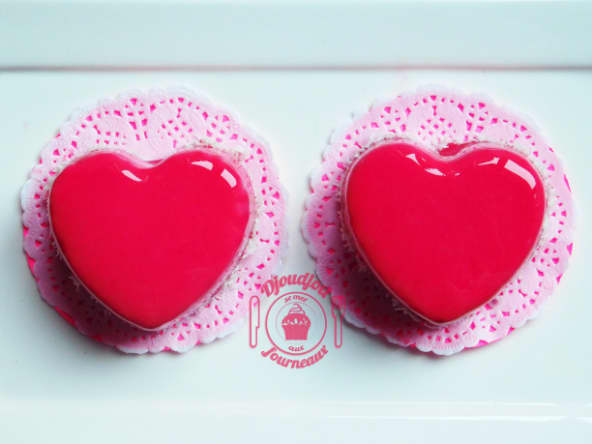 Entremets individuels fraise noix de coco