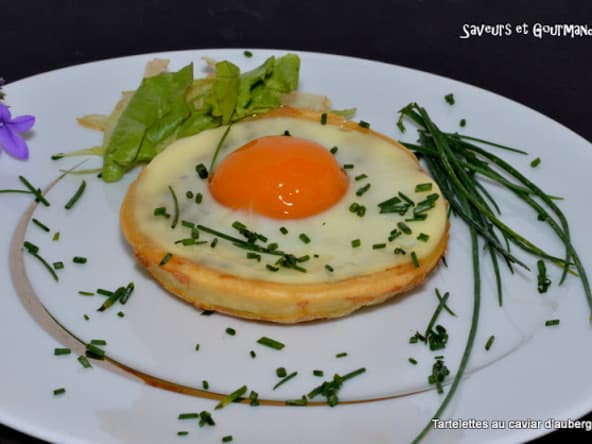Tartelettes au caviar d’aubergines.