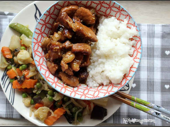Porc au caramel au sésame