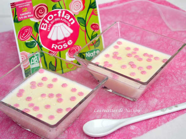 Bio-flan saveur à la rose