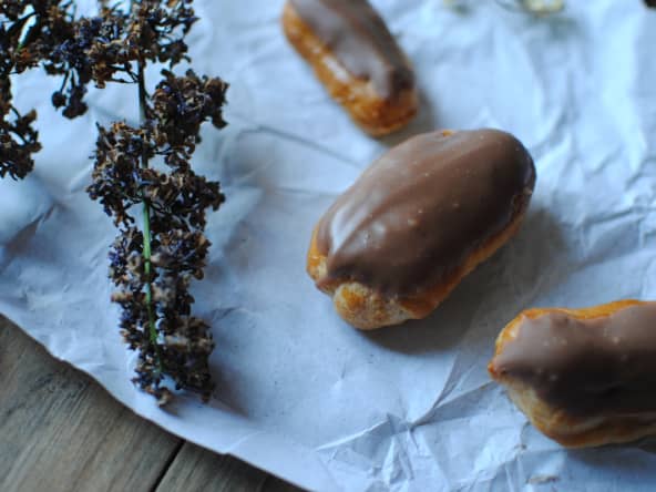 Minis éclairs au chocolat