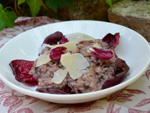 Risotto à la chicorée rouge