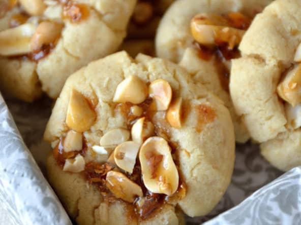Cookies aux cacahuètes caramélisées