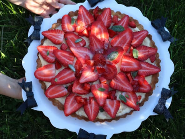 Tarte aux fraises à la crème mousseline d'après Pierre Hermé