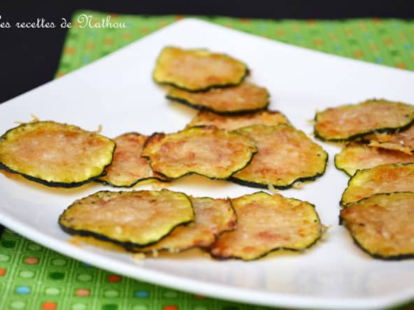 Chips de courgettes grillées au parmesan