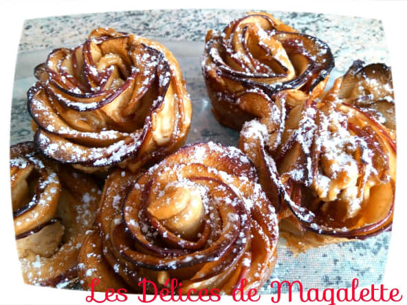 Roses feuilletées aux Pommes